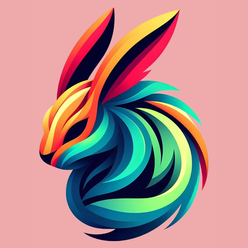 Lapin Couleur Éclatante