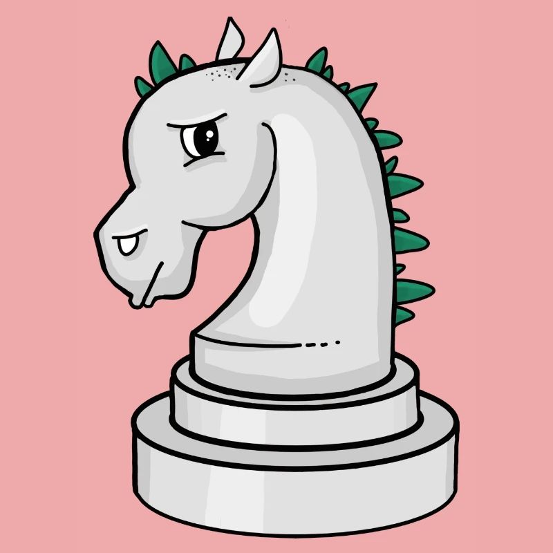 Pièce d’échecs : cheval d’échecs punk agacé