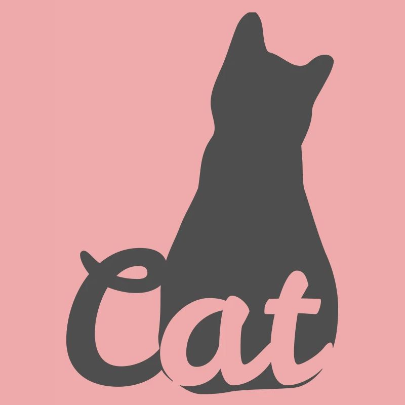 Cat silhouette with cat text