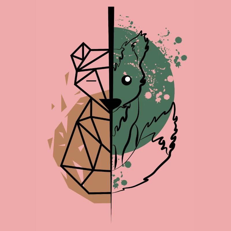 Fox origami vs drawing