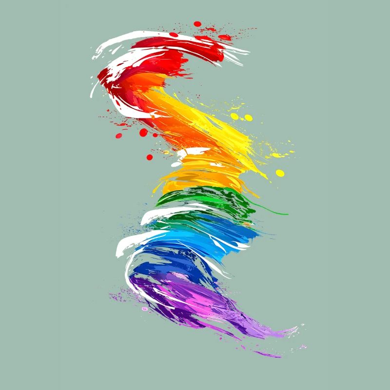 Abstraktes Regenbogen Pride Tornado Design - Lebendig
