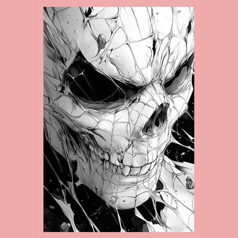Skull Net Black & White