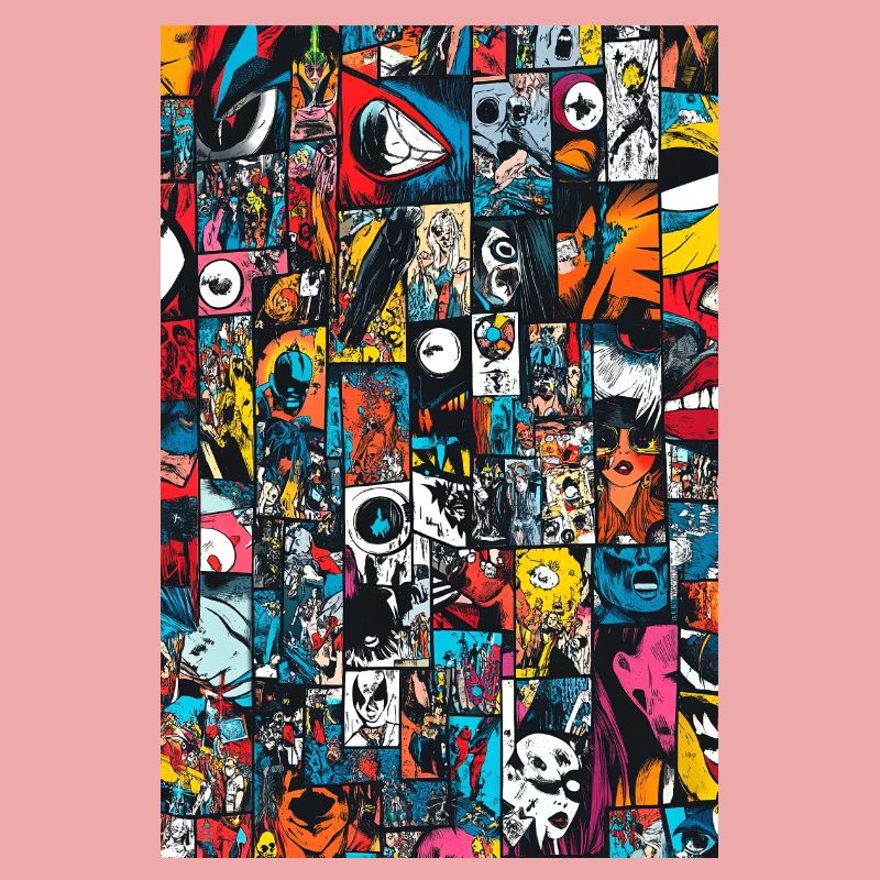 Kaleidoscope Comic Collage