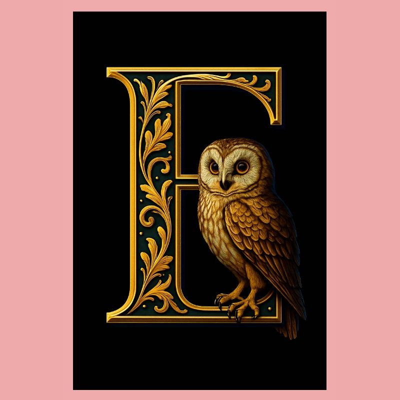 E - Magisches Ornament mit Eule