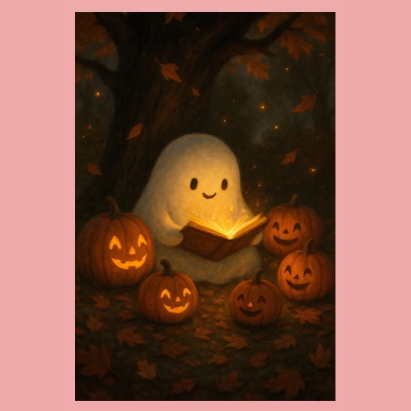 Halloween Ghost Reading Book