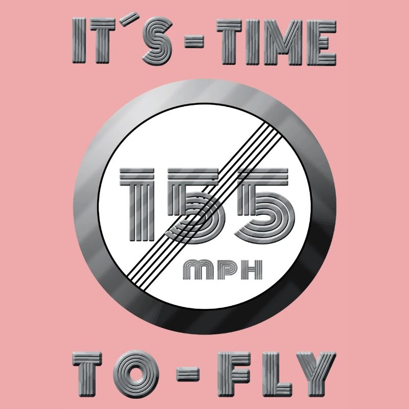 Zeit läuft 155 mph Retro Design