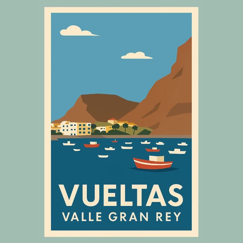 Affiche côtière de la Vuelta Valle Gran Rey