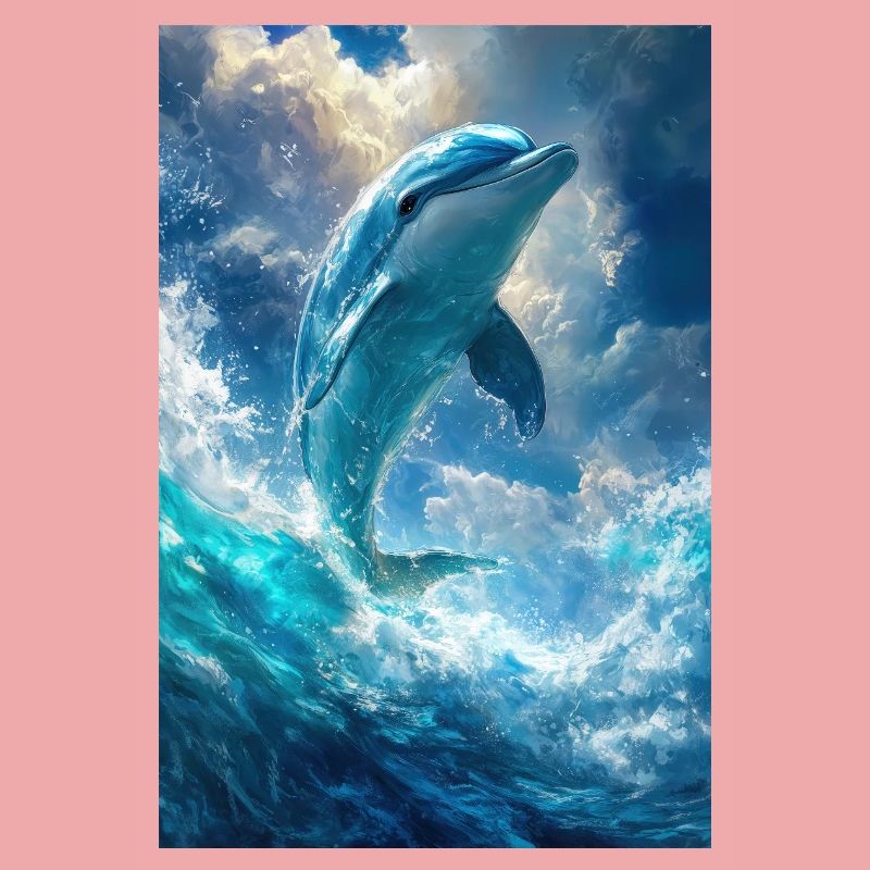Illustration eines Delfins