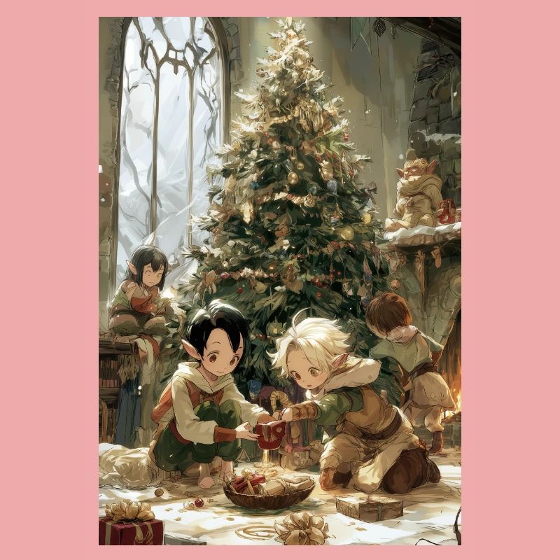 Kinder mit einem Feenbaum