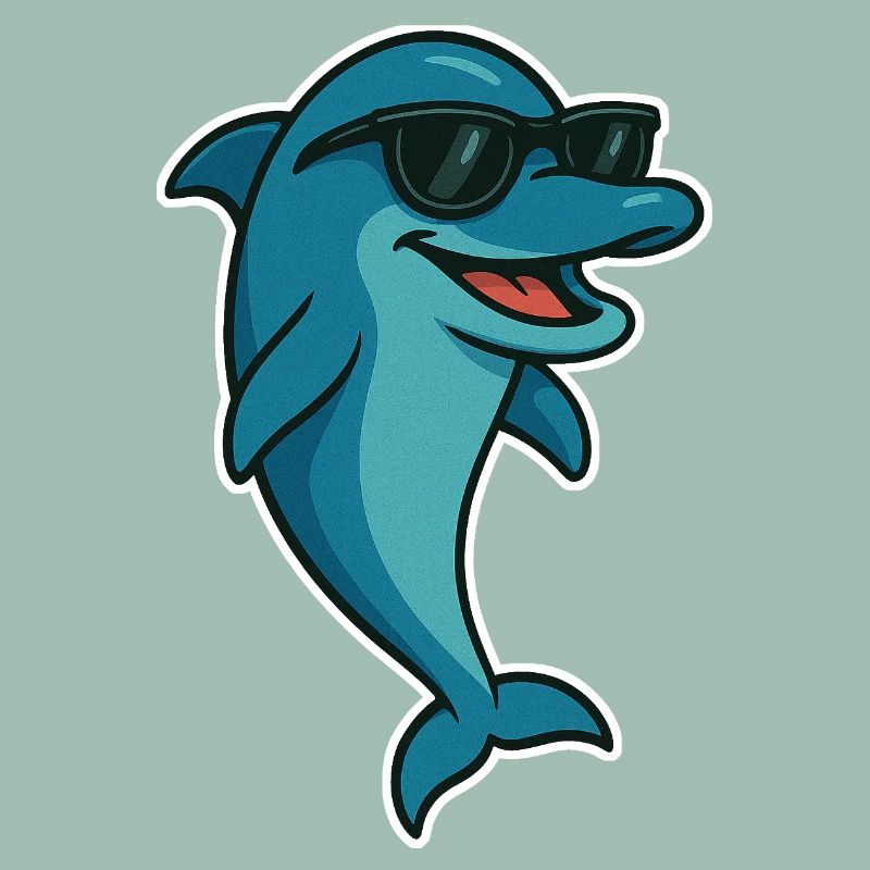 Delfin mit Sonnebrille