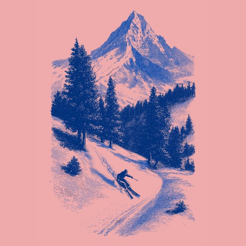 Blauer Gipfelgesicht Silhouette