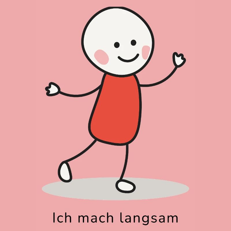 Ich mach langsam – Minimalistischer Charakter