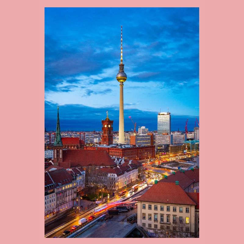 Berlin Skyline Evening Light