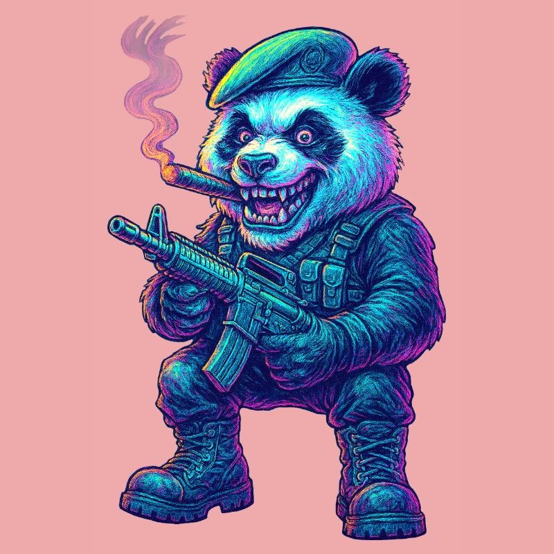 Neon Panda Mercenary 