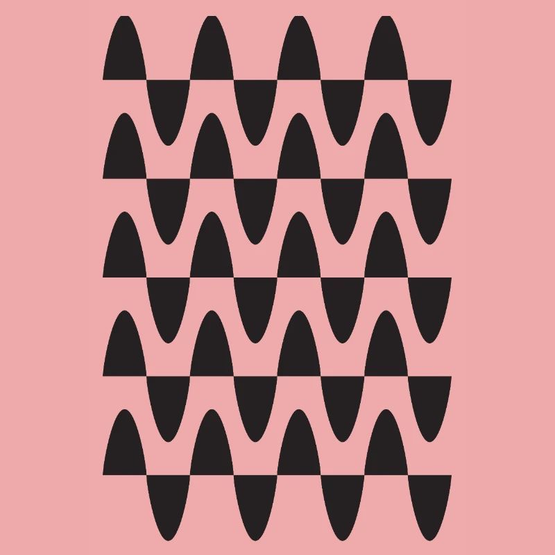 Midnight Wave Grid Pattern