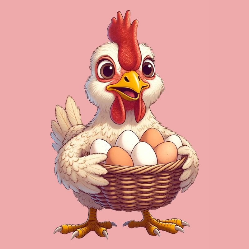 Chicken with egg basket