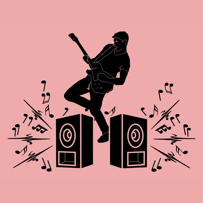 Gitarrist mit E-Gitarre