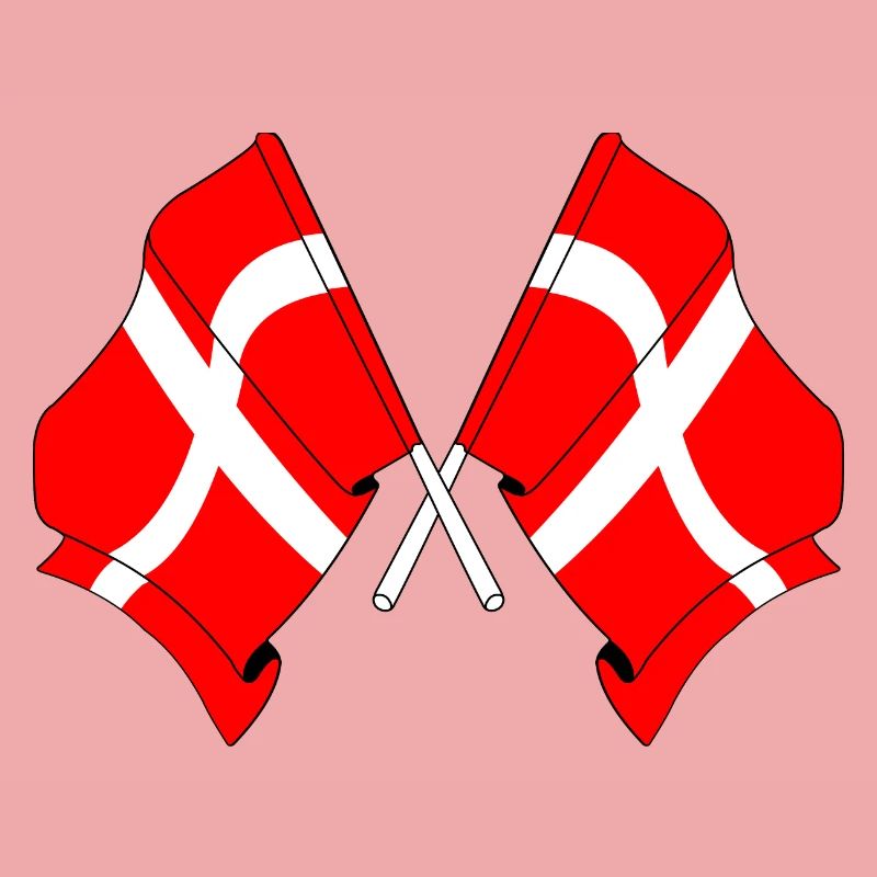 Deux drapeaux Danemark