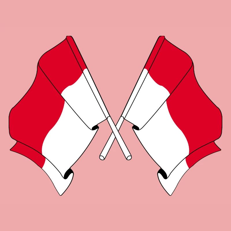Two flags indonesia