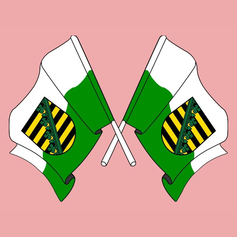 Deux drapeaux de Saxe