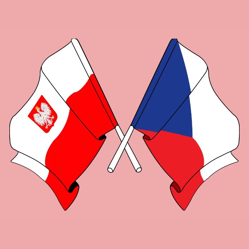 Drapeau Pologne, République tchèque