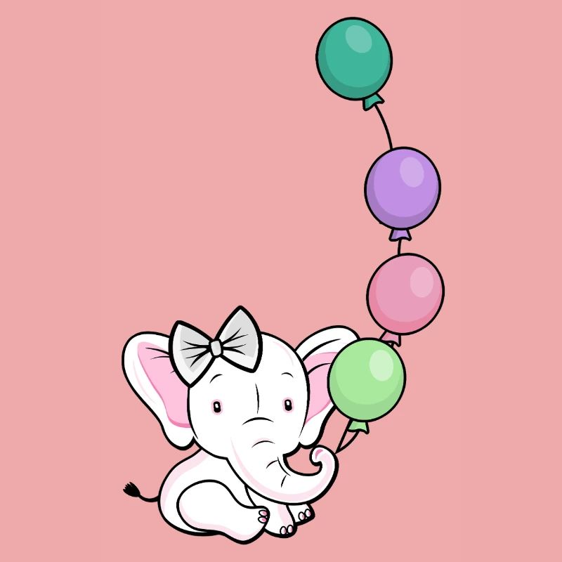 Balloon elephant with bow