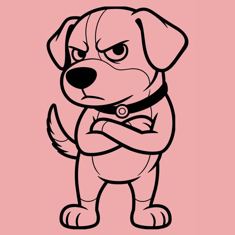 grumpy dog