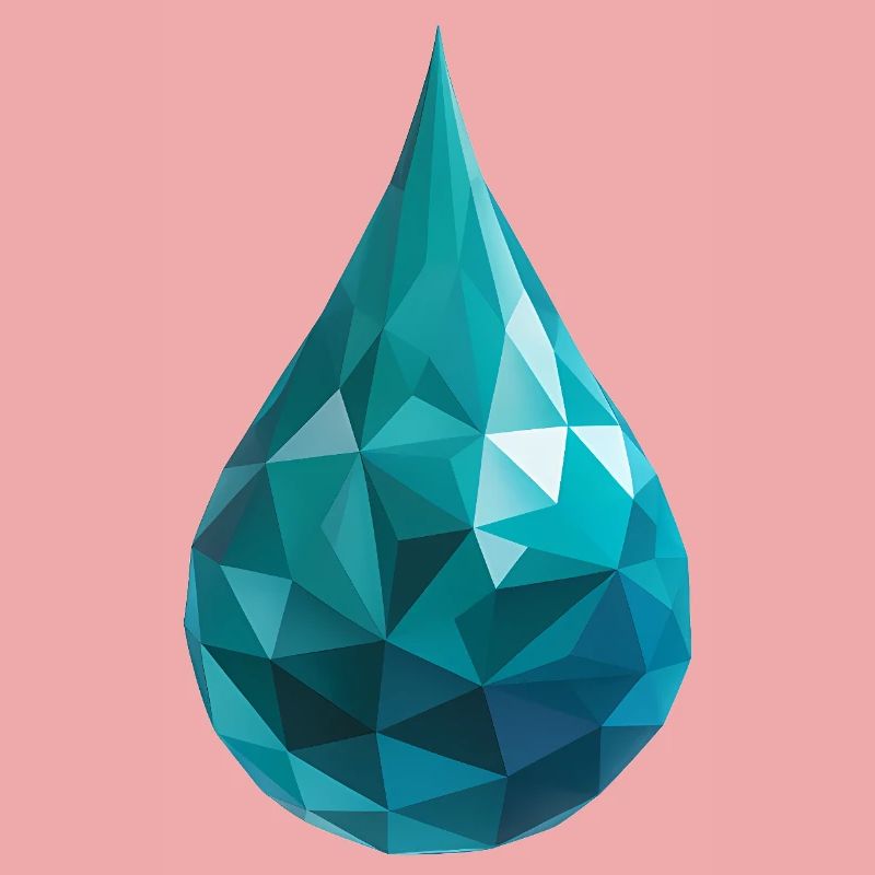 Water Drop - Cool Low Poly Logo