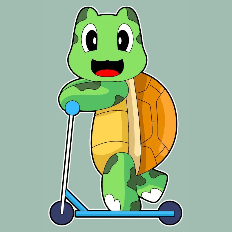 Schildkröte Tretroller