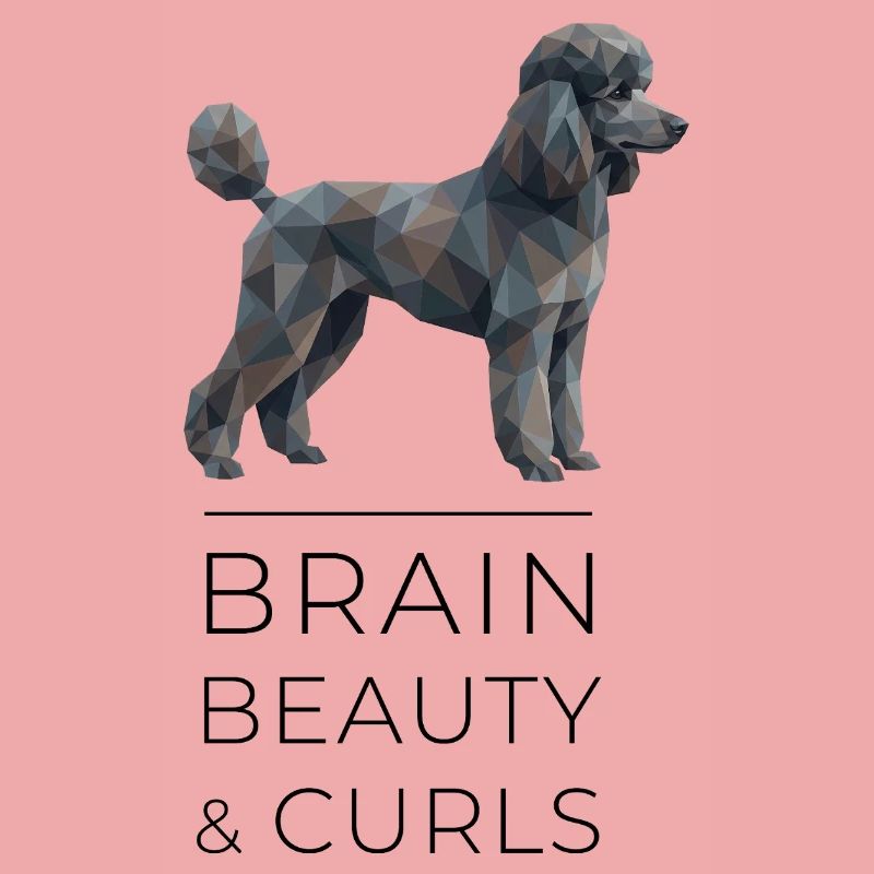 Poodle Low-Poly Art - Brain, beauty & curls