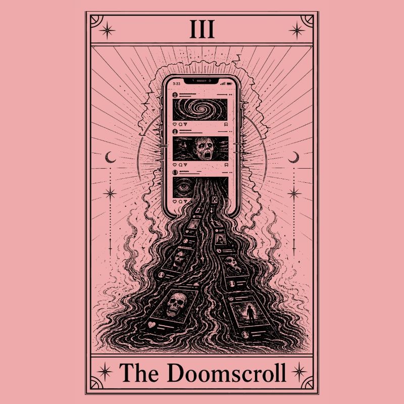 Endless Scrolling | Tarot Card | Doomscrolling