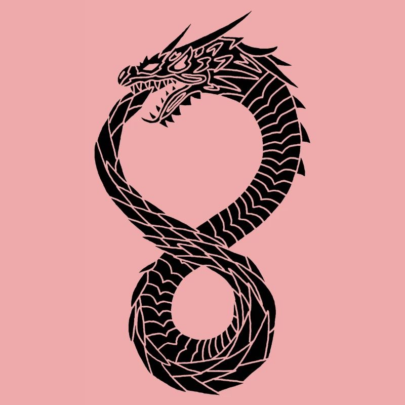 Schwarzer unendlicher Drache