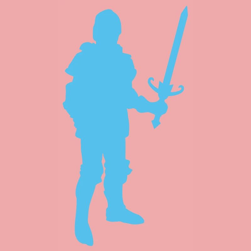 Blauer Ritter Silhouette