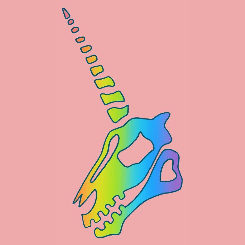 Regenbogen Einhorn Schädel