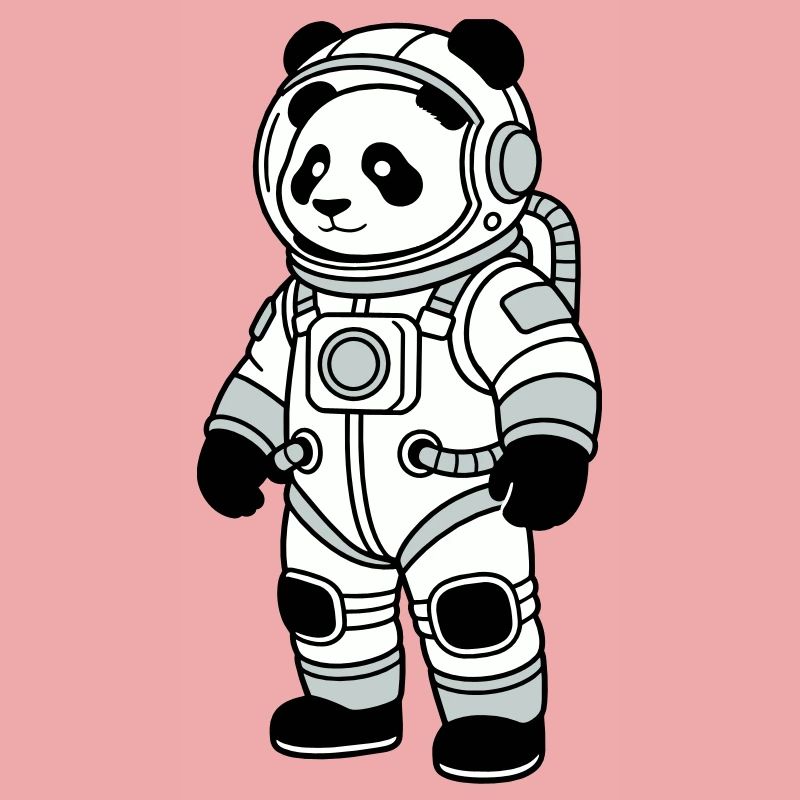 Panda-Bär-Raumanzug