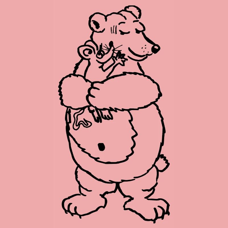 Mouse Bear Hug Love Mouse Bear