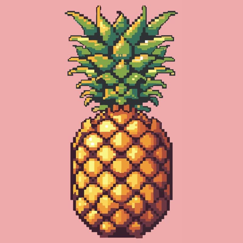 Pixel Pineapple Retro Pixel Art