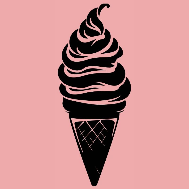 Eiswaffel Silhouette