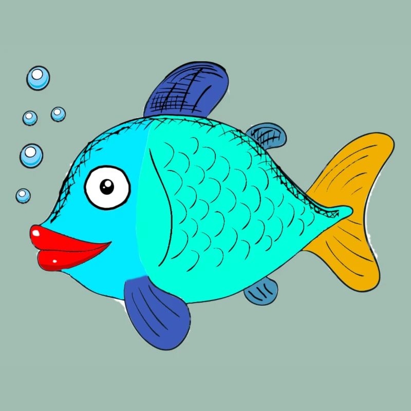 fisch mit Blubberblasen