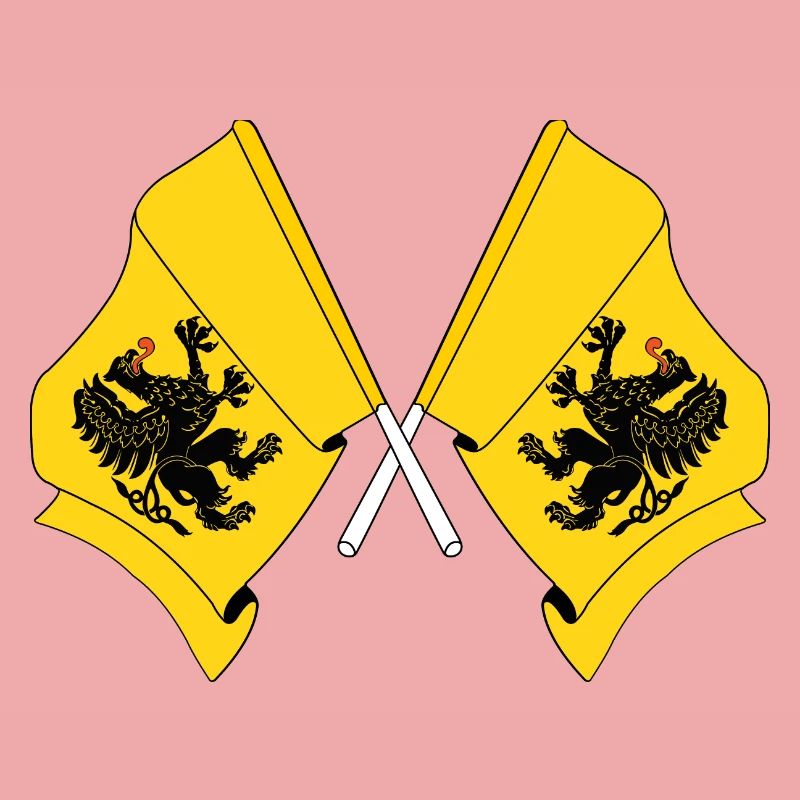 Two flags Pomeranian