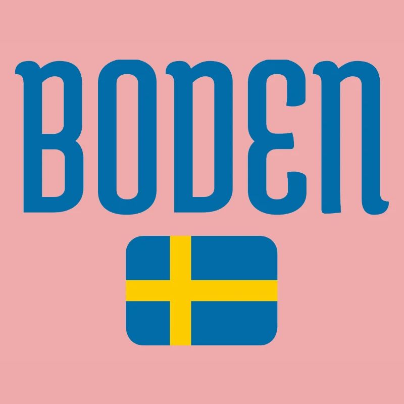Typographie du drapeau de Boden Suède
