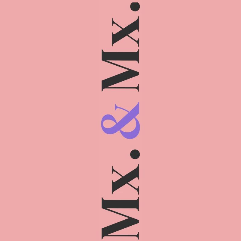 Mx. and Mx. Wedding Design in Vertical Type Stack 