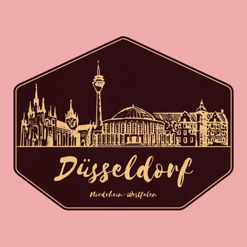 Düsseldorf Skyline Badge