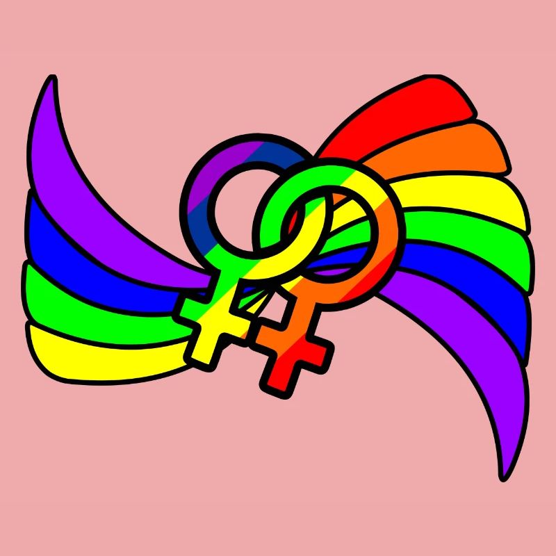Regenbogen lesbies stolzes Logo