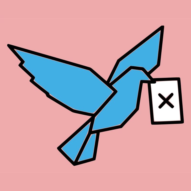 Brieftaube Wahlzettel Vogel Bunt