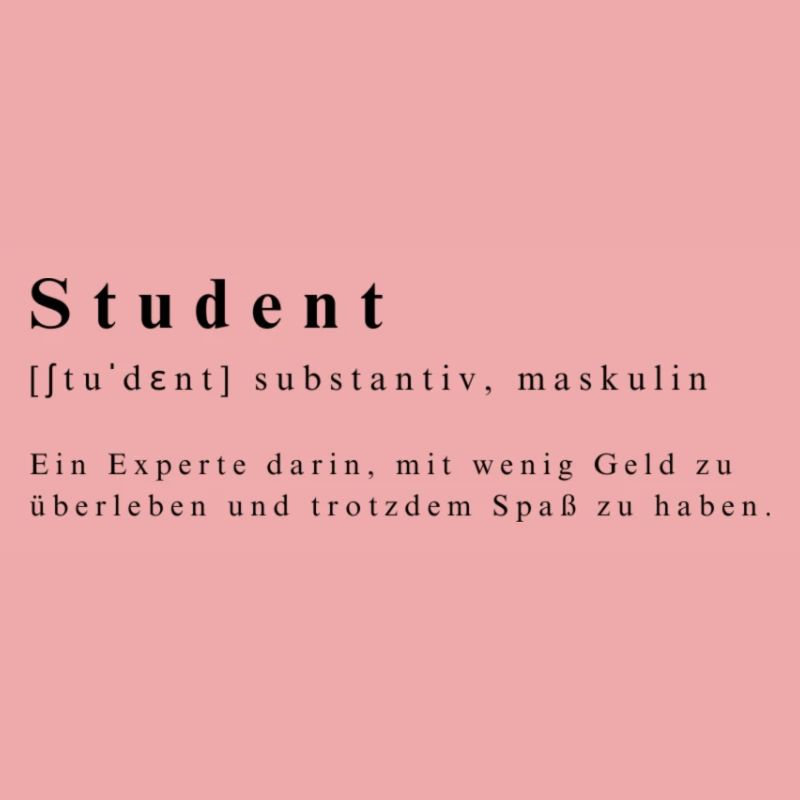 Étudiant - nom, expert, peu d’argent, amusez-vous