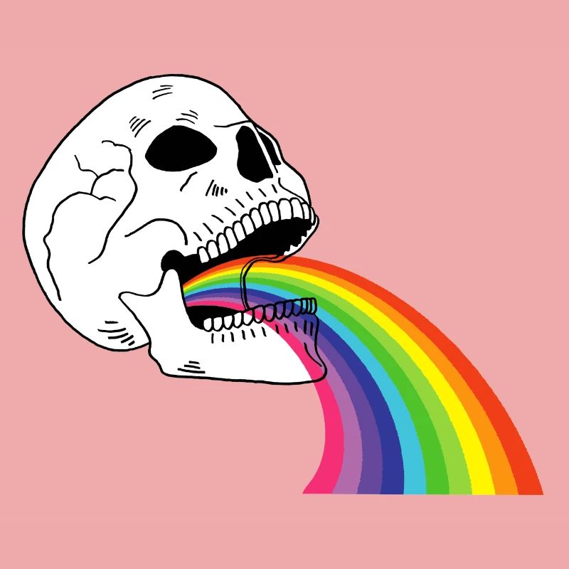 Rainbow skull