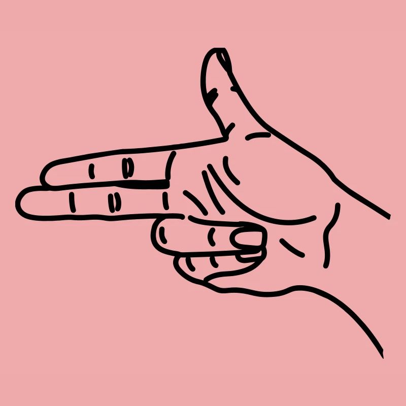 Hand gesture gun scared war