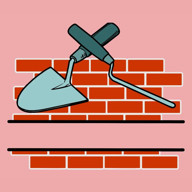 Wall a Joint Nail and trowel text space