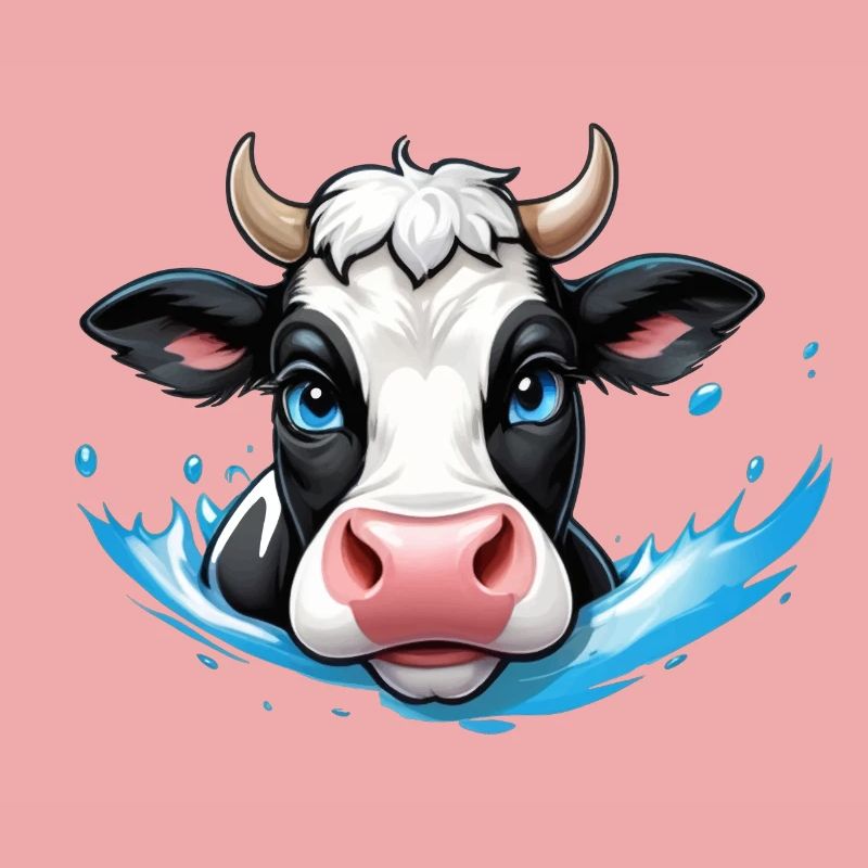 Douce éclaboussure de vache